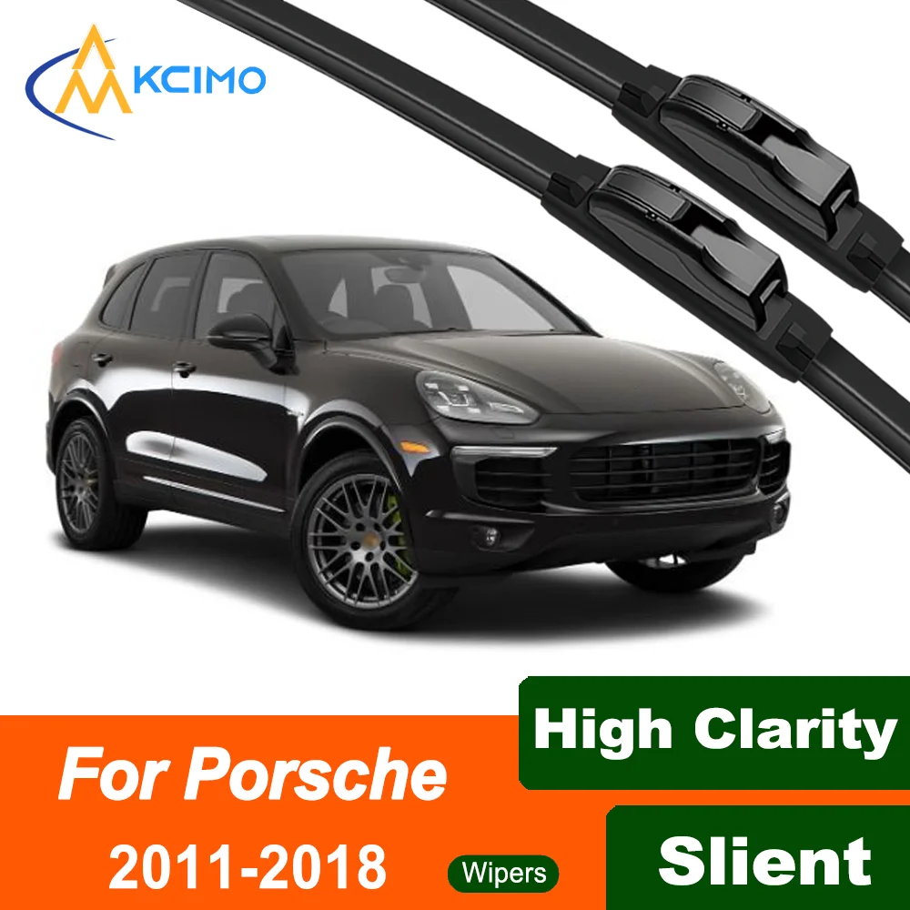 

Silent Black Front Wiper Blades Set for Porsche Porsche Cayenne E2 2011-2018 Auto Windscreen Windshield Window Wiper Accessories