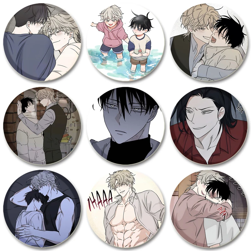 32/44/58mm Comic Anime Low Tide in Twilight Handmade Brooches Manga Figure Badge DIY Backpack Clothes Accessory Button Pin