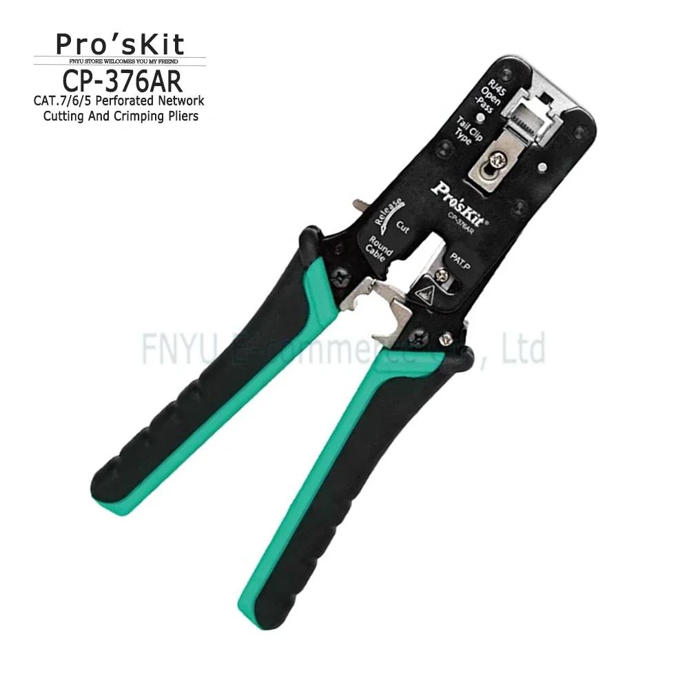 Crimper Crimping Pliers Pro’skit CP-376AR Portable Perforated RJ45 Network Cable Crimper Cutting Tool Stripper Punch Down CAT7