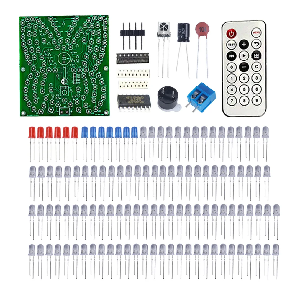 Kit de soudure avec télécommande, lampe papillon, musique, acousto-optique, LED, amusant, production électronique, éducation scolaire,