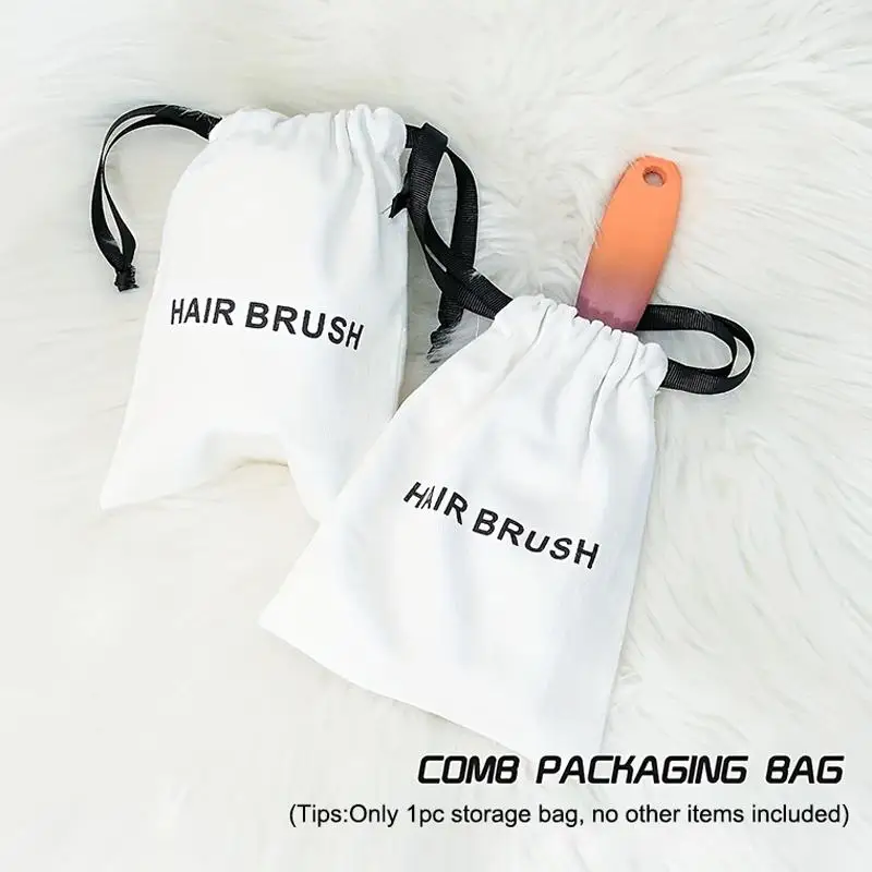 1/2/4pcs Canvas Drawstring Pouch, Air Cushion Comb Storage Bag, Wrist Storage Bag, Hairbrush Gift Bag, New Year Gift Accessory