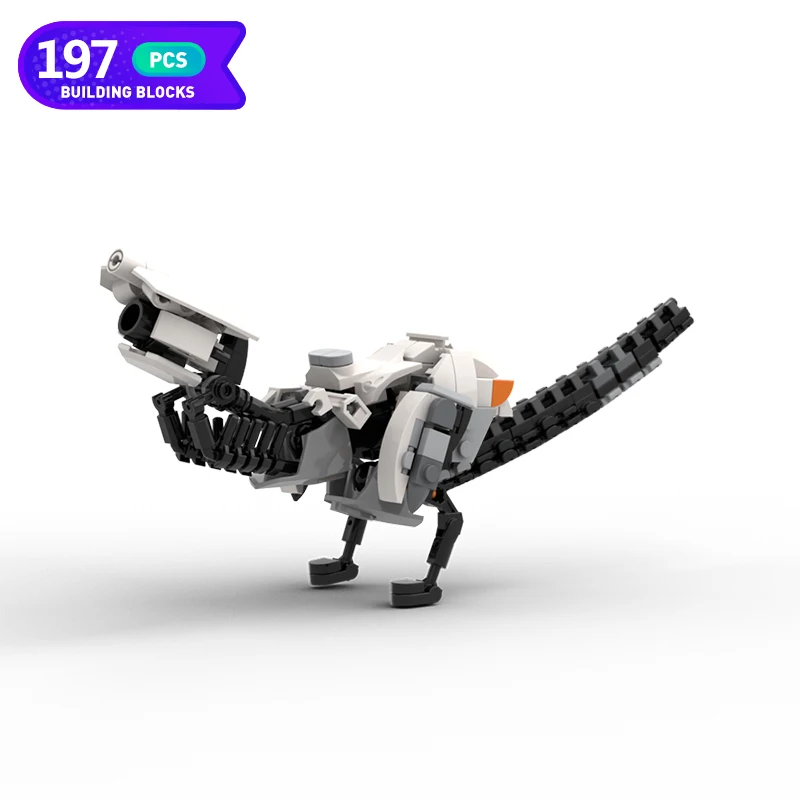 Moc Games Horizon Zero Dawned Watcher Mecha Dinosaur Action Figure Building Blocks Horizoned Forbidden West Detector Bricks Toys