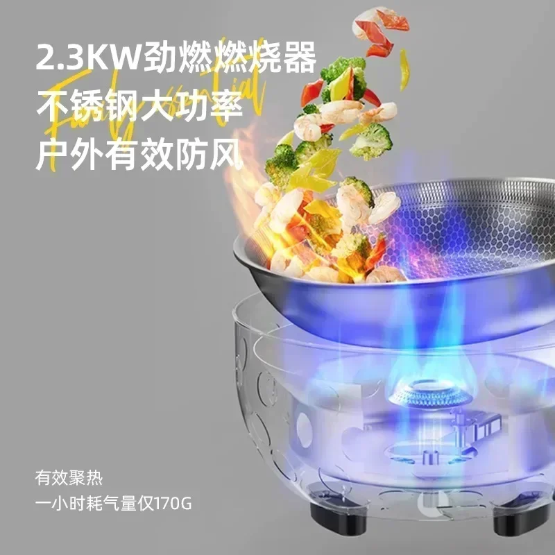 Outdoor camping picnic equipment full set of integrated cassette stove pot cooker self-driving cooking