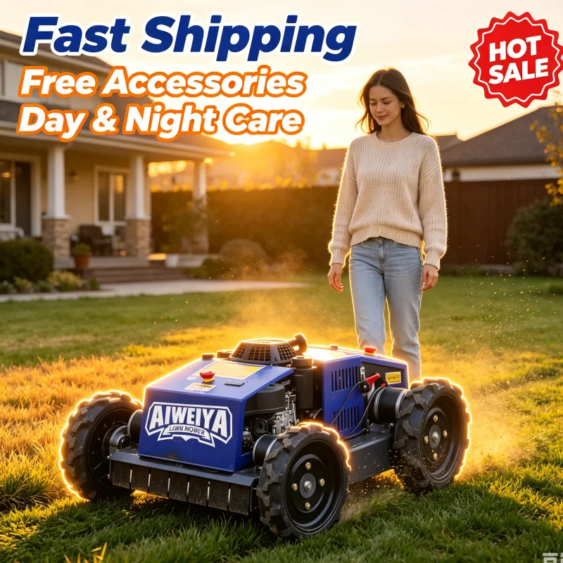 Customized Hot Sale Remote Control Lawn Mower Grass Cutting Machine Wheeled Lawn Mower For Farm Lawn Maintenance