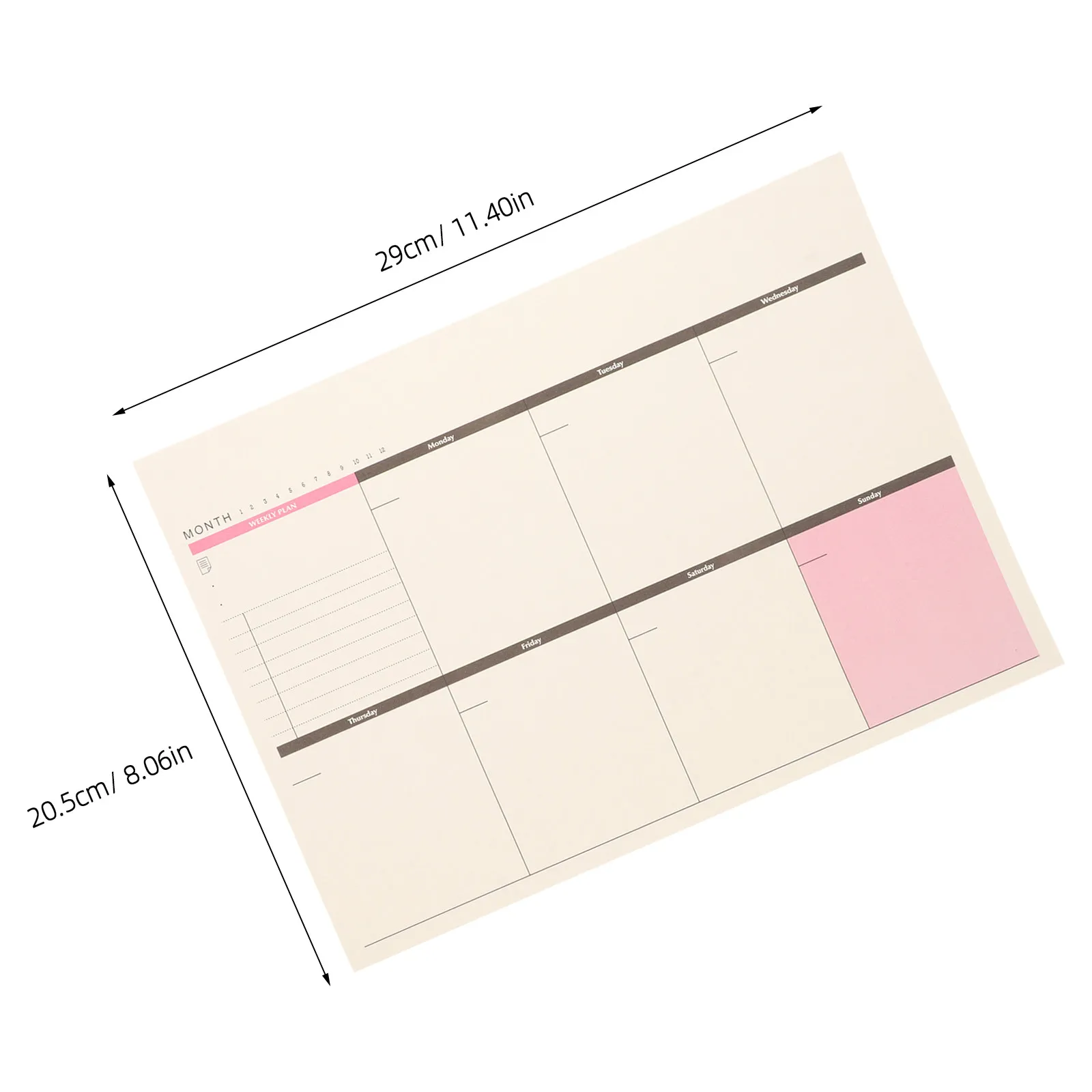 A4 Size Weekly Schedule Planner Desktop to Do List Tearing Memo Pad School Office Organizer Weekly Plan Desk Pad