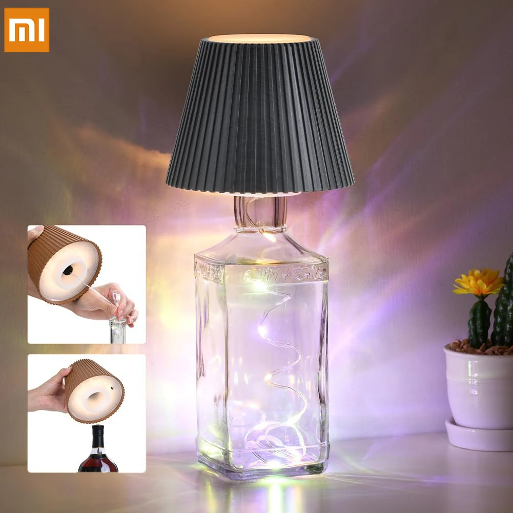 

Xiaomi Night Light USB Rechargeable Wireless Bottle Table Lamp RGB LED Touch Switch For Bedroom Bedside Table Christmas Decor