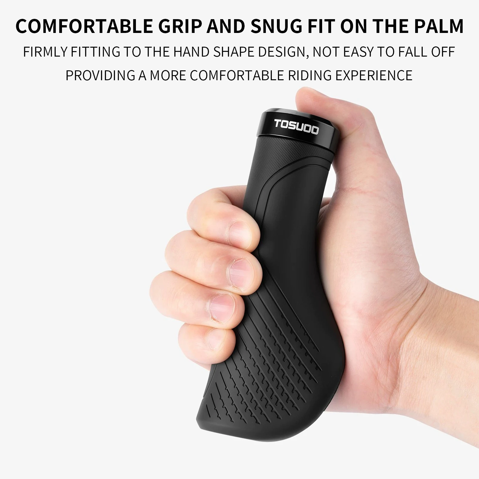TOSUOD Bike Handlebar Grips Anti Slip Breathable High Elastic Ergonomic Shockproof Fit 22.2mm Bars MTB Road Cycling Accessories view 5