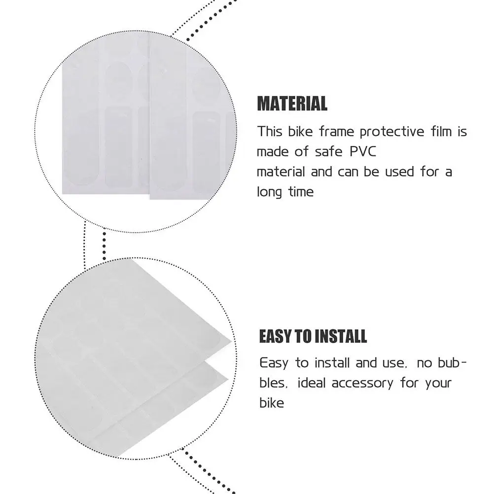 

Набор из 3 защитных пленок для велосипеда: прозрачная, устойчивая к царапинам защита рамы, антискользящая, износостойкая наклейка-декаль для велосипеда