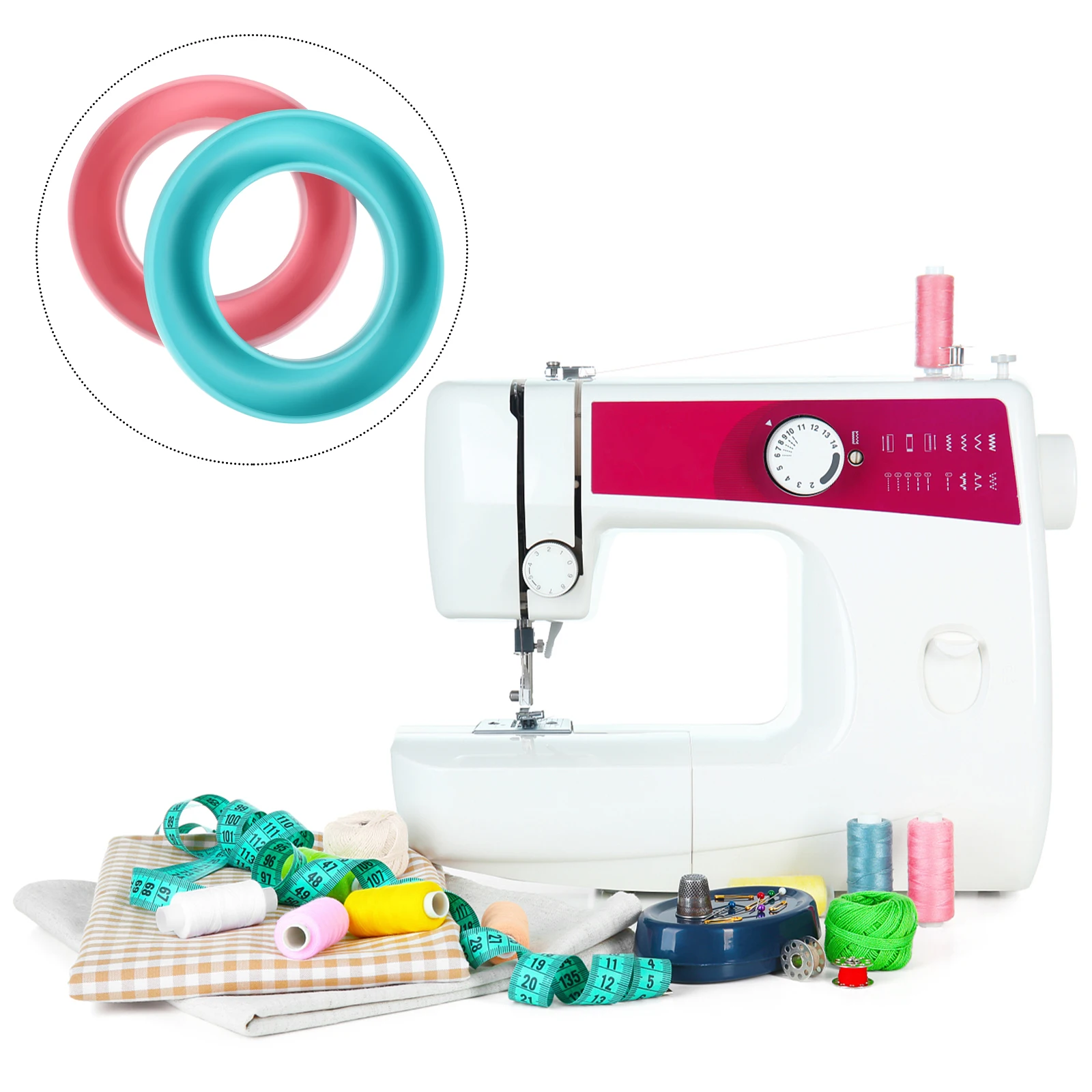 

2Pcs Bobbin Storage Box Sewing Tool Organizer Portable Lightweight Easy to Carry Bobbin Holder Sewing Tool Bobbins Ring