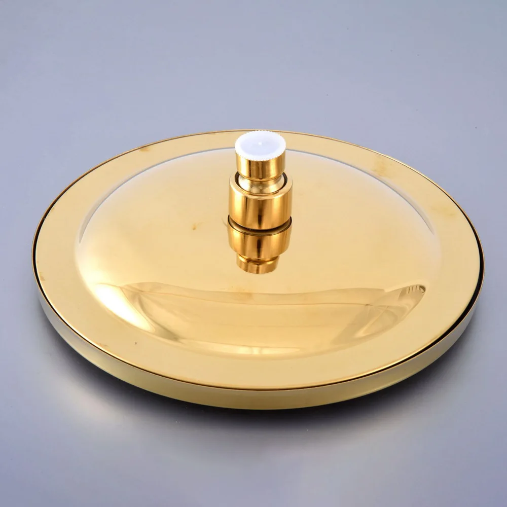 

8 inch Round Showerhead Bath Rainfall Shower Head Luxury Gold Color Brass Finish Rain Shower for Bathroom Lsh266