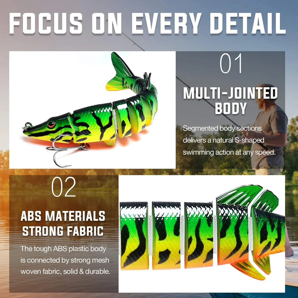 ANFS Fishing Lures for Bass Trout Multi Jointed Swimbaits Slow Sinking Bionic Swimming Lures Bass Freshwater Saltwater Bass - AliExpress 18 ANFS Fishing Lures for Bass Trout Multi Jointed Swimbaits Slow Sinking Bionic Swimming Lures Bass Freshwater Saltwater Bass - AliExpress 18