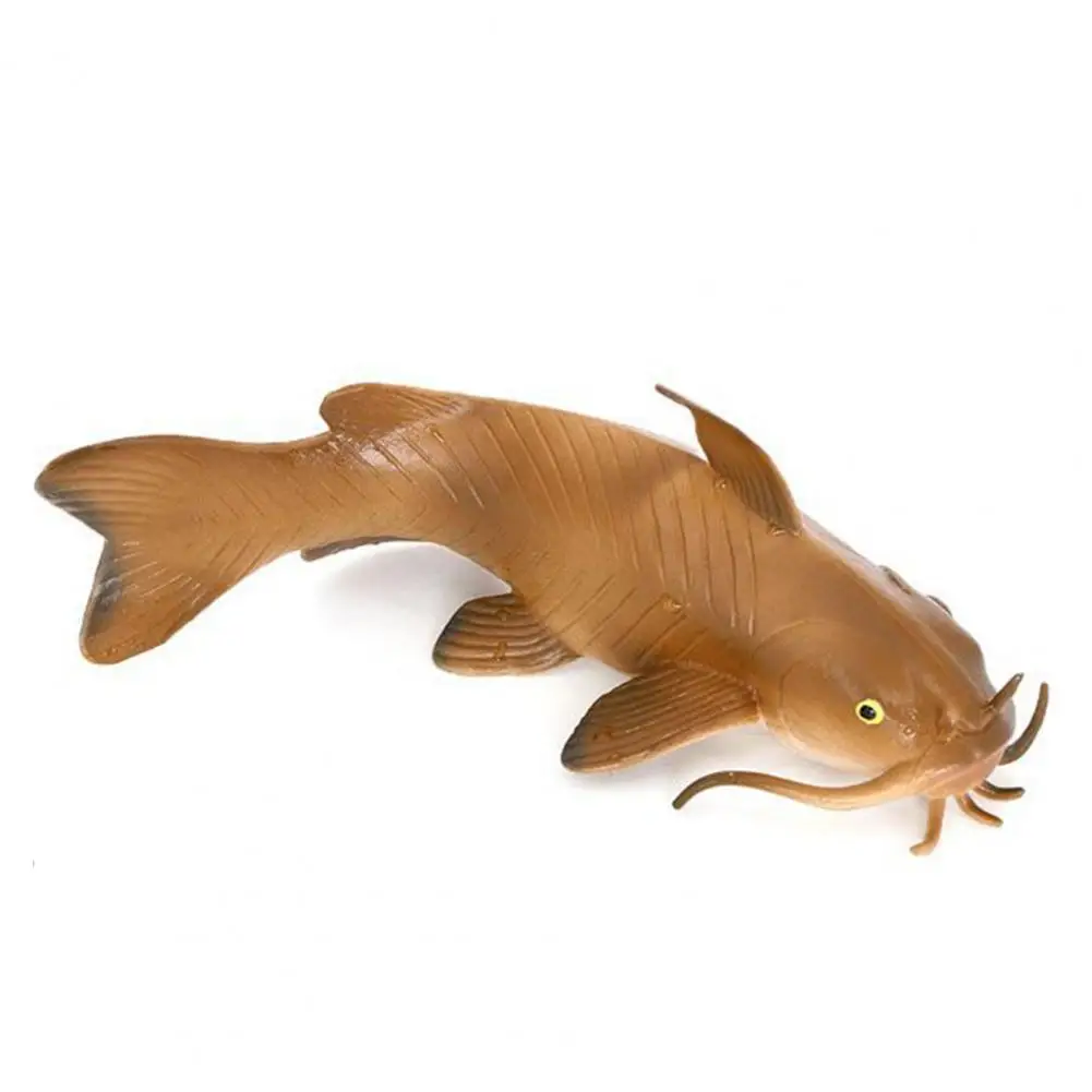 Lovely Catfish Statue Model Toy Vivid Expression Indeformable Action Fishs Figures Freshwaters Fishs Catfish Statue Toy for Kids