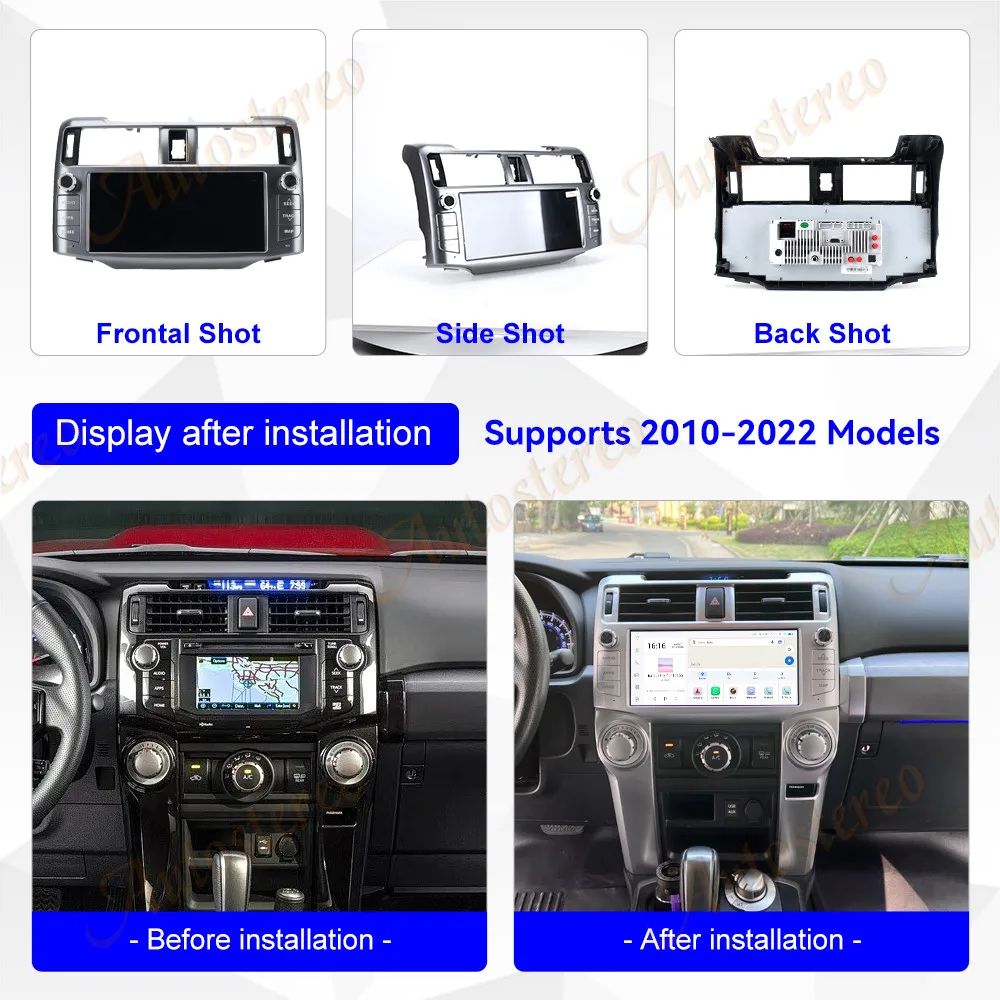 10.3inch Carplay Snapdragon Android 13 For Toyota Land Cruiser 2010-2022 Car GPS Navigation Radio Multimedia Player Heat Unit