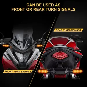 Mini -LED -Blinkerleuchten Motorrad, Bernsteinblitzlicht, Blinkerlampe, 12 V, Motorradanzeige, Zubehör, 8 mm 10 Hauptverkäufe blinkt sequenzielles Moto - №3