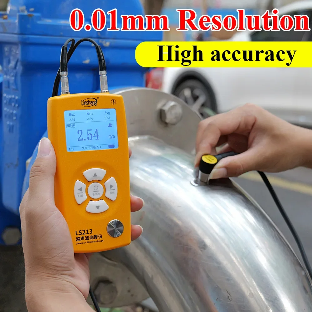 LS213 Digital Ultrasonic Metal Thickness Gauge Price Metal by Coating Portable Tester