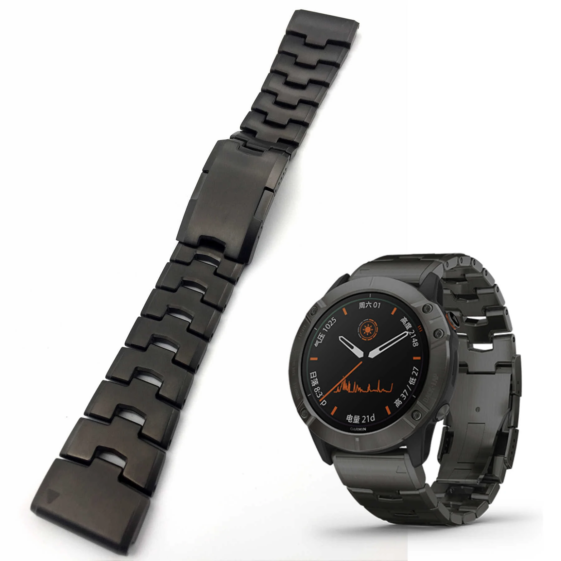 22mm 26mm Quick-Release watch Strap for Garmin Fenix 7X Fenix 8 Quatix Approach S60 Forerunner 935 Quatix MARQ Titanium bracelet