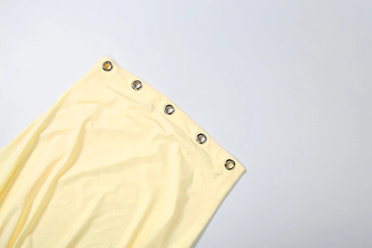 Sisterlinda Modisches Strandkleid für Damen, Partykleid, Klassisches Metall-Hohlbändchen, Rückenfrei, Dehnbar, Partykleid, Streetwear, Pfirsichfarben, Hüftbetont, Bodycon – Detail 6