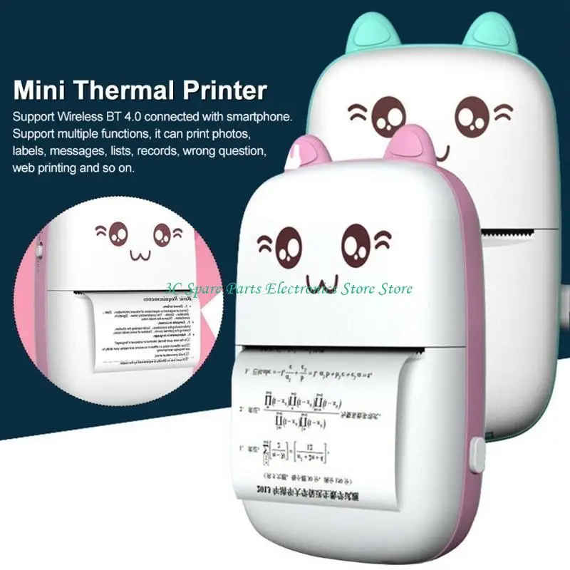 SZ Mini Printer Portable Pocket Thermal Printer with 5 Rolls Paper for Android Wireless for Smart Printer