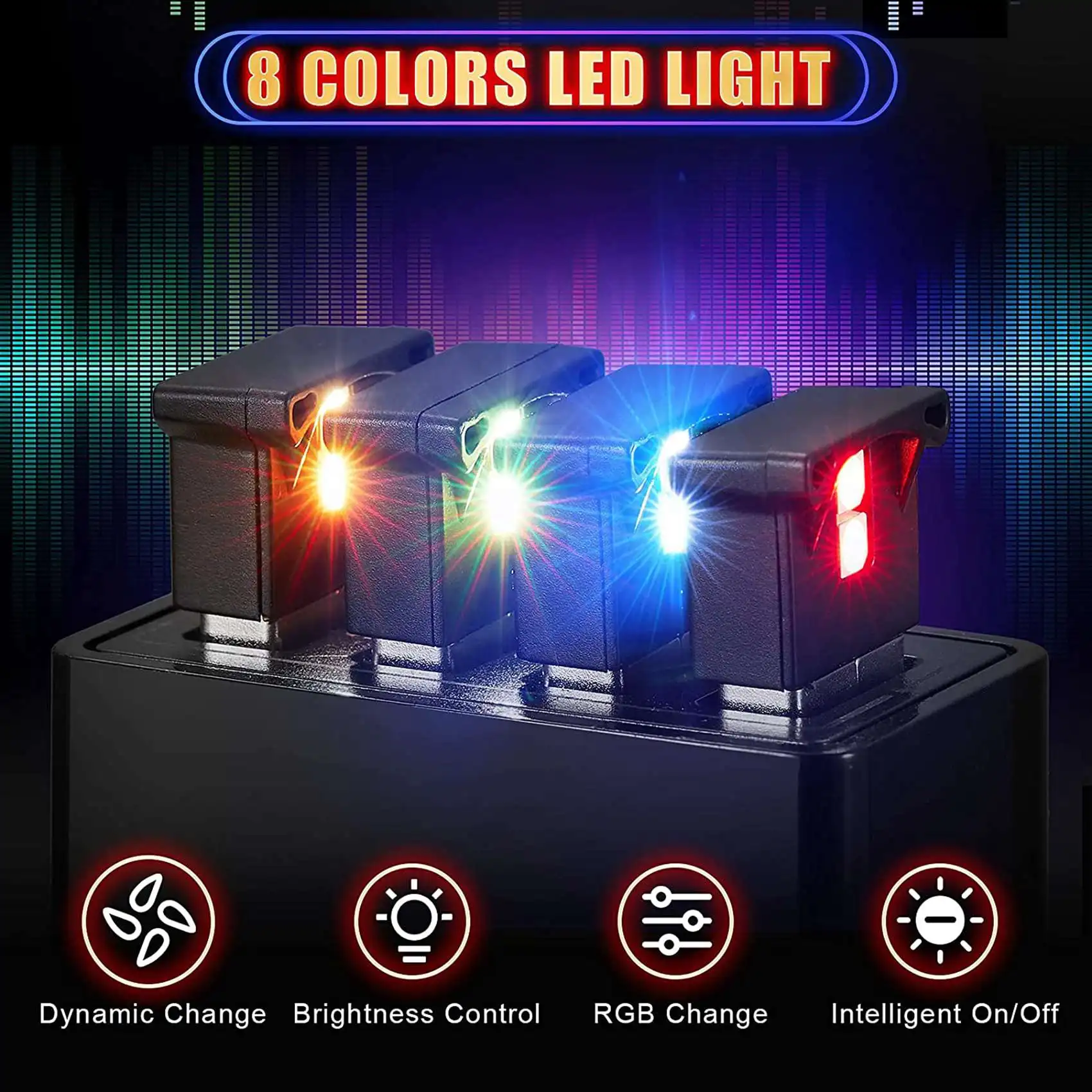 Super Deal -Mini USB LED Light, RGB Car LED Interior Lighting DC 5V, Laptop Keyboard Light Home Office Decoration Night Lamp