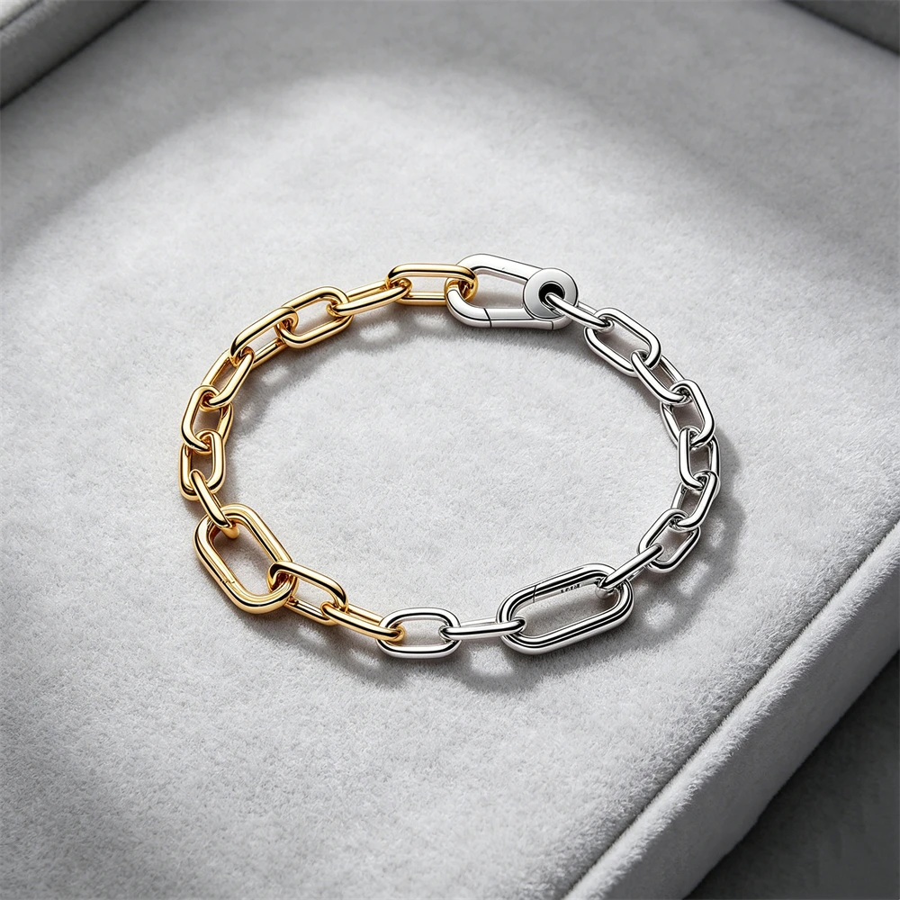 New 925 Silver Stackable Paper - đánh giá và giá Pearl Trim Chain
