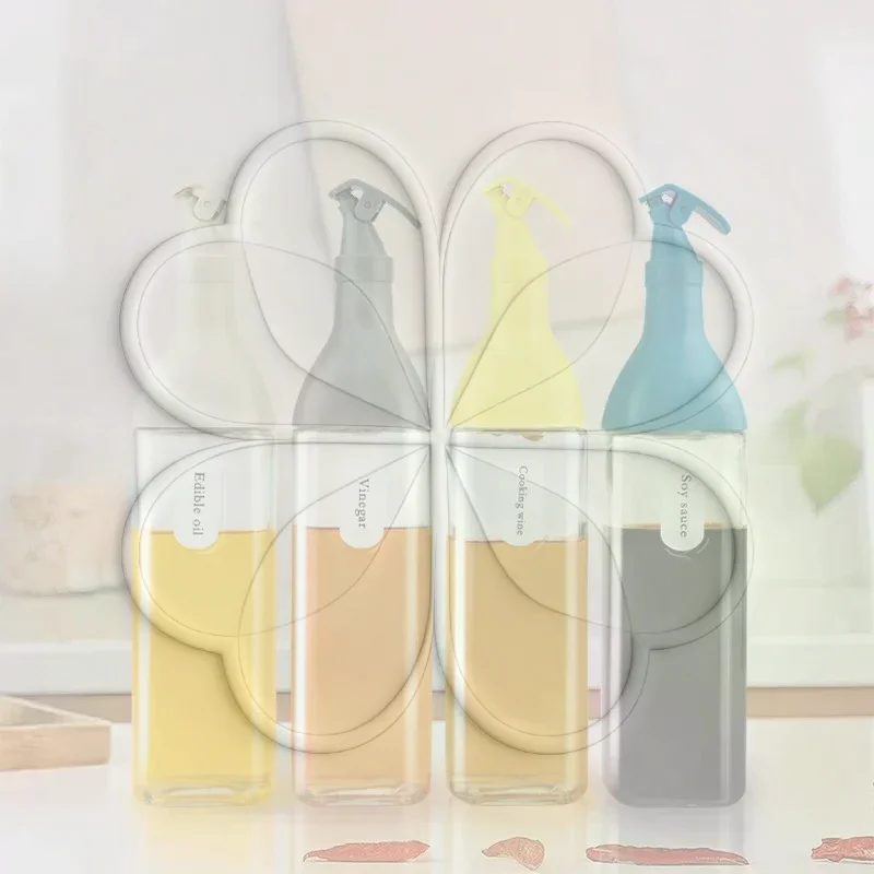 Durable Thick Glass Oil Dispenser Bottle with Flip Top Lid 1Pcs Seasoning Container for Home Cooking & Baking