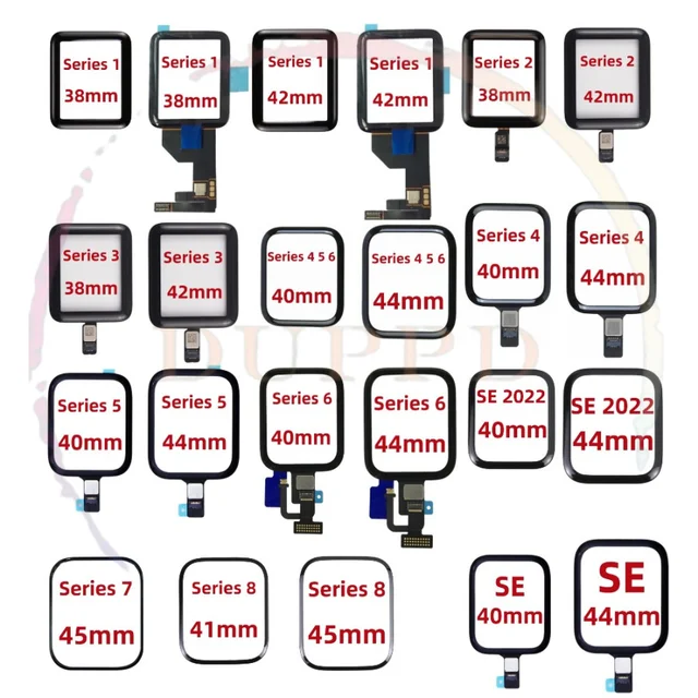 Szklany panel ekranu dotykowego do Apple Watch Series SE 1 2 3 4 5 6 7 8 38mm 42mm 40mm 44mm Części naprawcze ekranu dotykowego