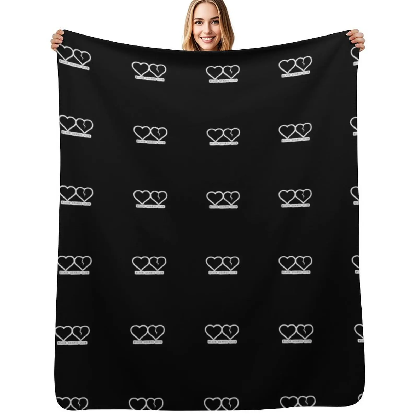 Black hearts club yungblud design Throw Blanket Custom Soft Luxury St christmas gifts Beautifuls Blankets