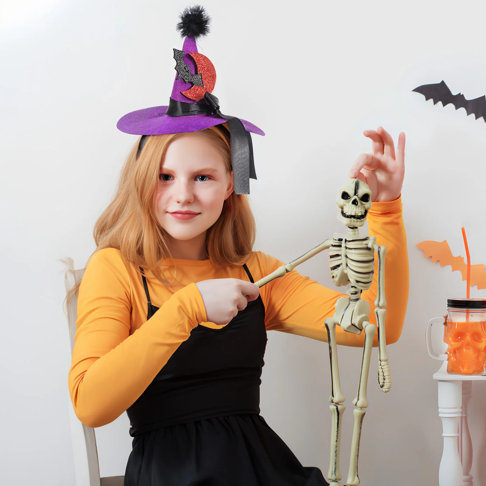 

3Pcs Halloween Accessories Headbands Strong Material Easy Wear Photo Booth Props Halloween Headband Hat Headband