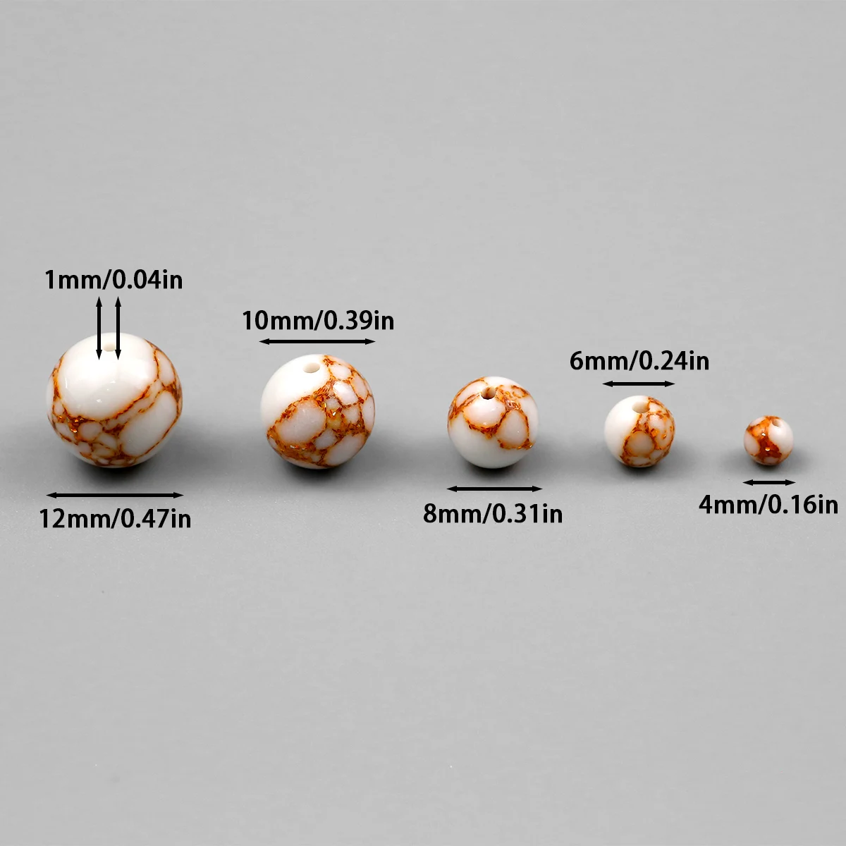 4/6/8/10/12mm Synthetic Stone Beads Turquoise Round Beads For DIY Jewelry Making Bracelets Necklaces Handicraft Accessories 15