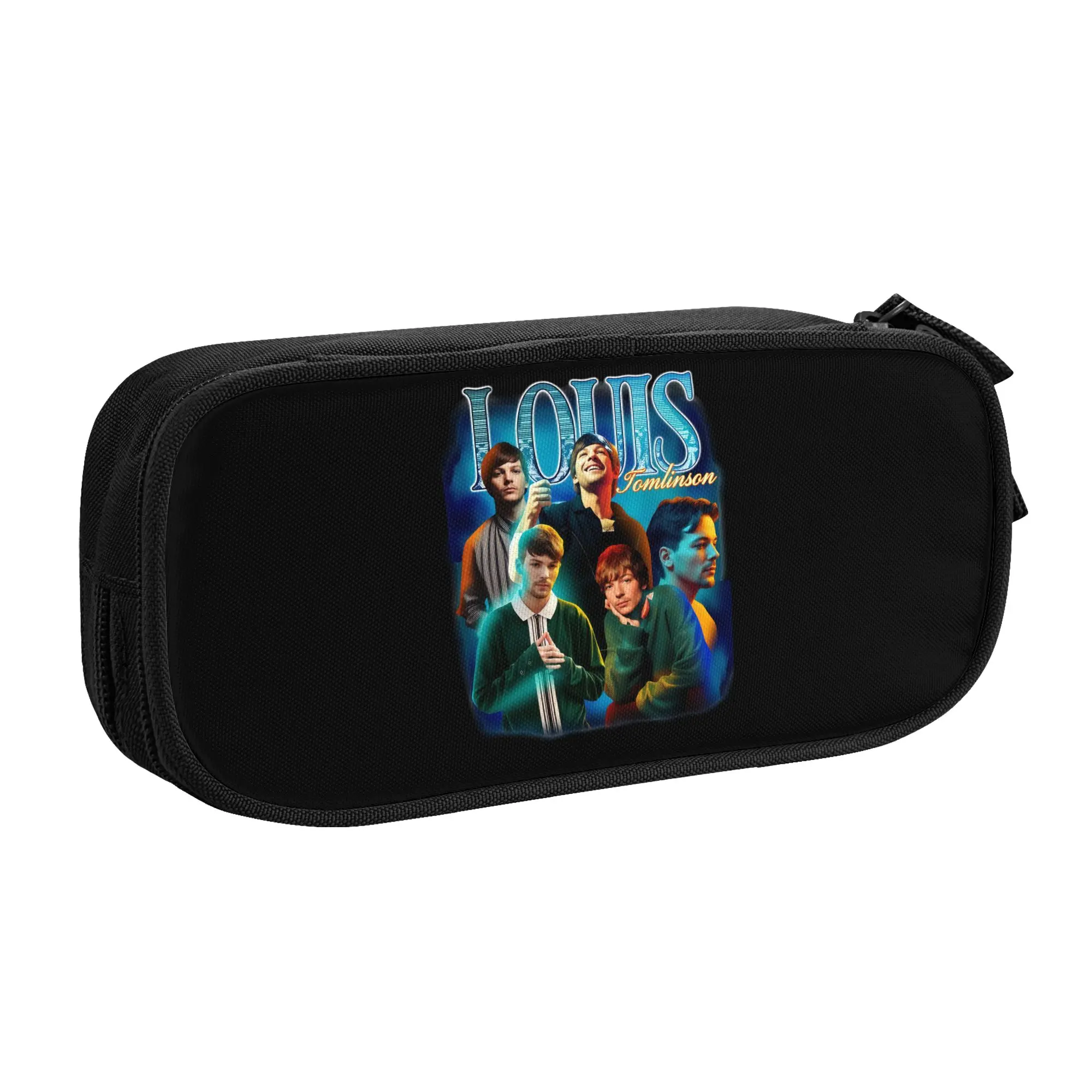 Korean L-Louiss T-Tomlinsons Pencil Case for Boys Girls English Singer Large Capacity Pen Bag Box School Accessories