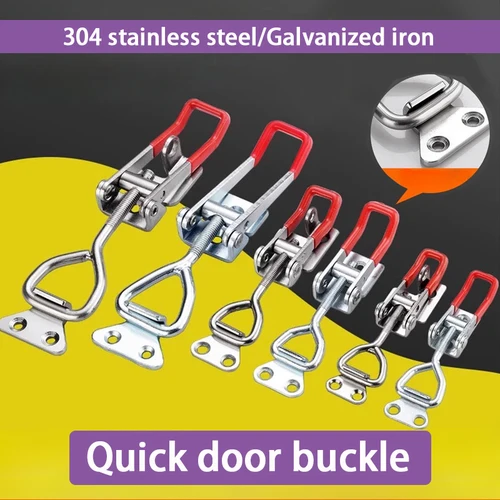 Caja de herramientas ajustable, pestillo de palanca de Metal, cierre de captura, abrazadera de liberación rápida, herramientas de palanca de empuje antideslizantes, hebilla de puerta rápida