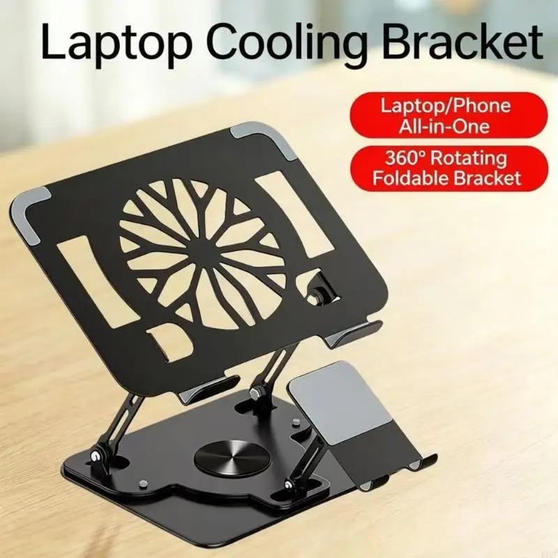 

Laptop Holder Stand 360 Degree Rotatable Portable Foldable Desktop Bracket Support For Phone Laptop Desktop Holder K1KF