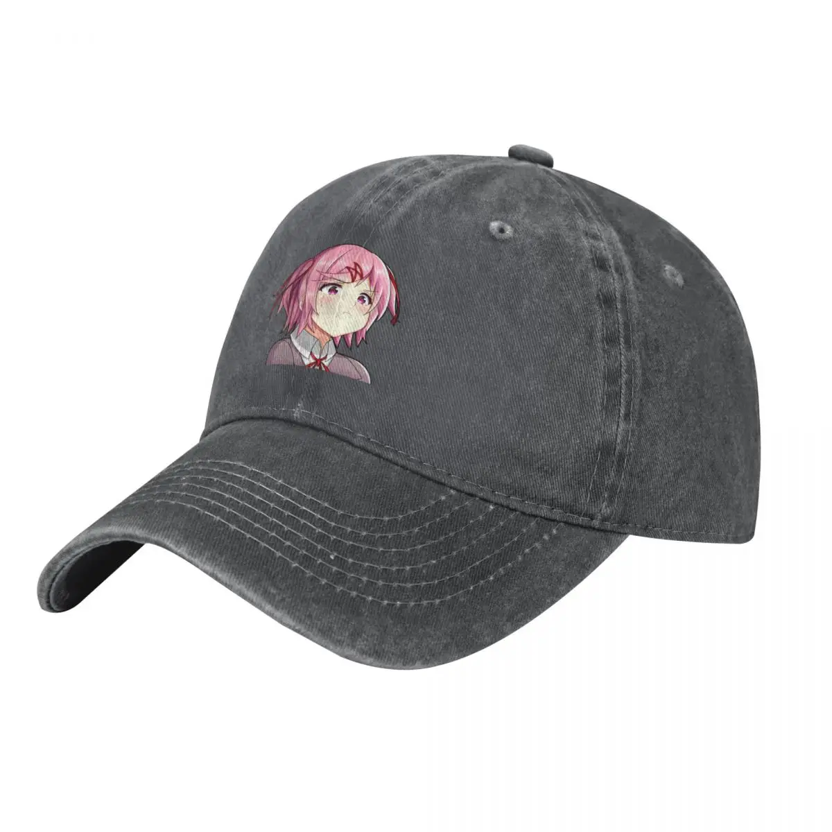 

Natsuki Cute Kawaii Anime Girl Pouting Baseball Cap funny hat Sun Hat For Children Mens Caps Women's