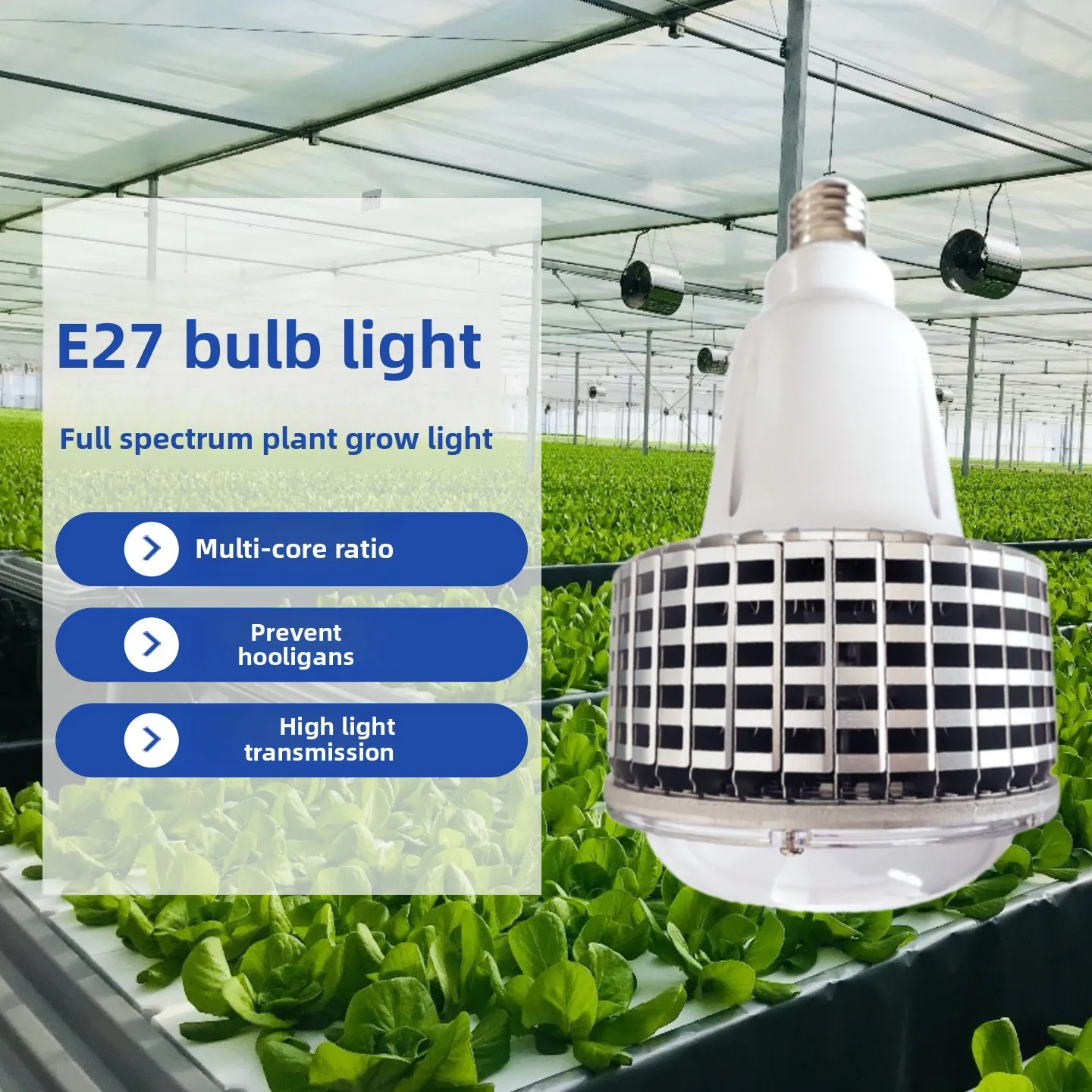 50W Full Spectrum LED Grow Bulb Sun Simulation Light for Succulents & Indoor Plant Cultivation
