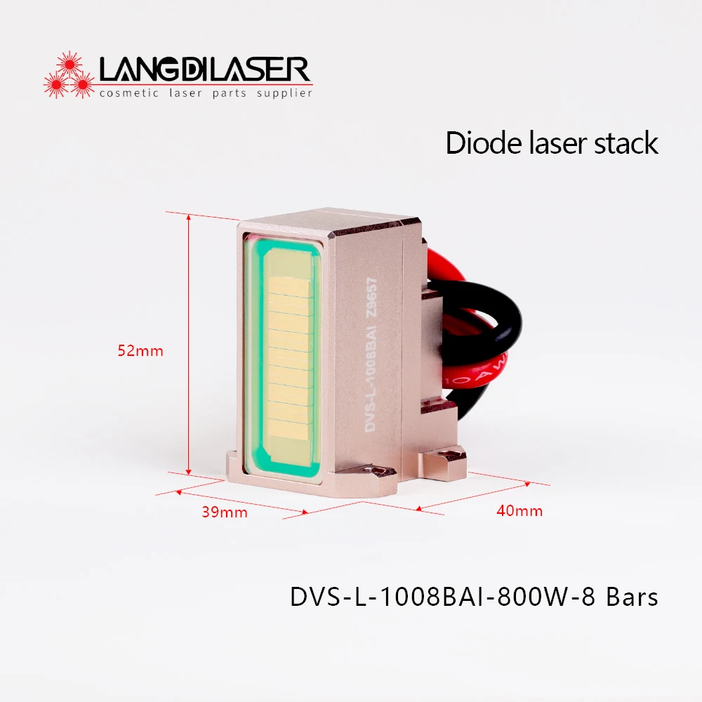 DVS-L-1008BAI Macro Channel Cosmetic 808nm Diode Laser Stack For Permanent Hair Removal / Power 800W