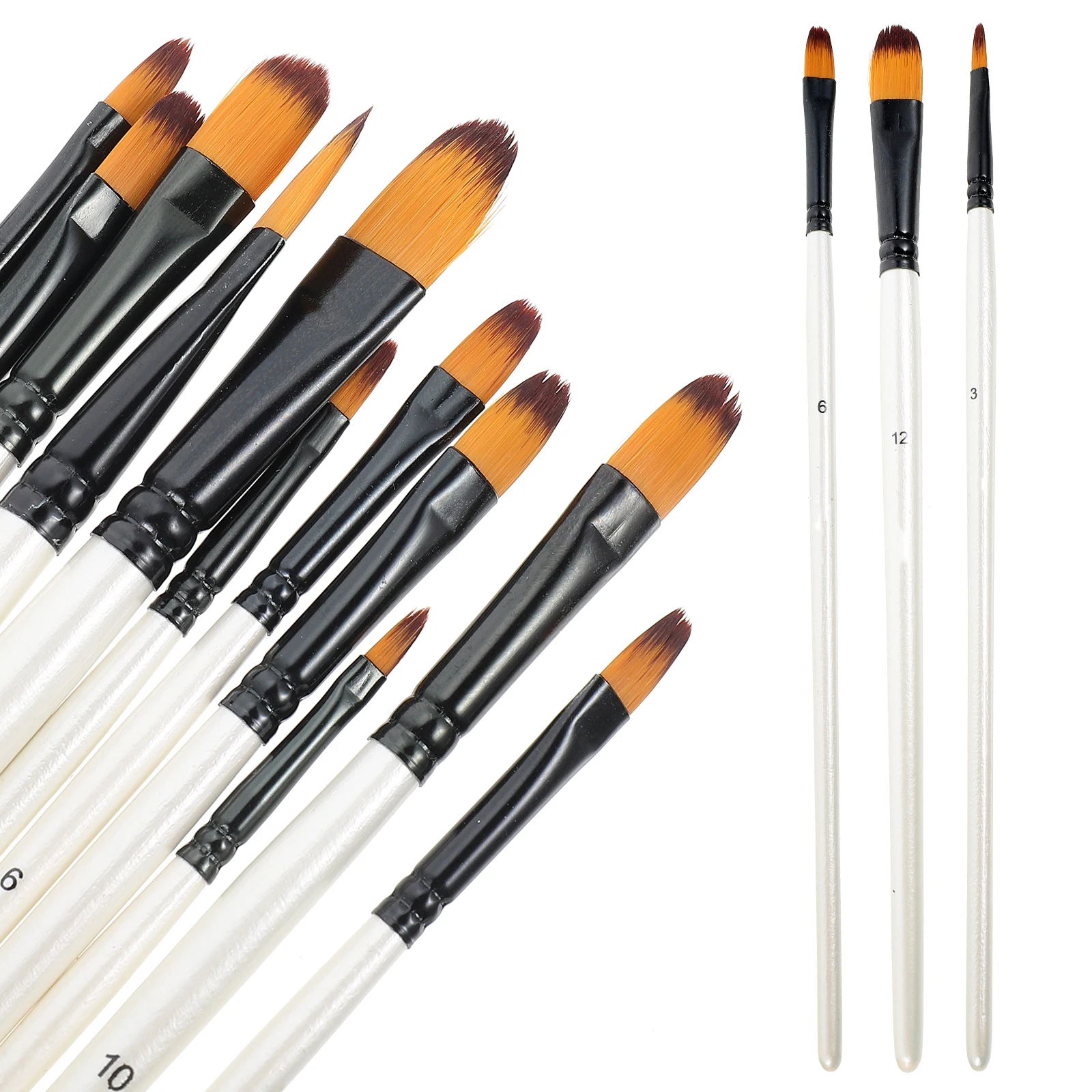 

12 Pcs Watercolor Paint Brush Set Professional Art Painting Tool Multi Function Portable Acrylic School Travel Brushes paint