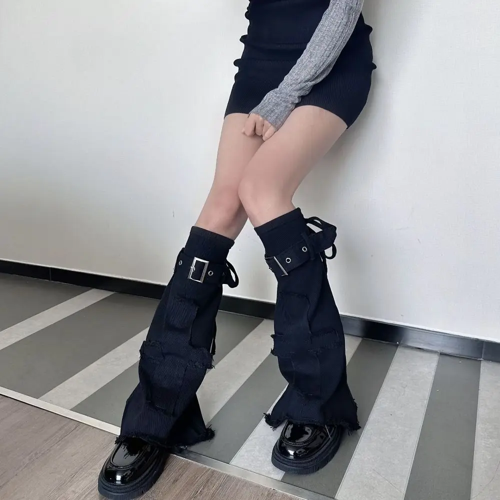 Casual Y2k Cross Leg Warmers JK Spicy Girl Trumpet Leg Covers Sweet Cool Retro Long Stockings Women