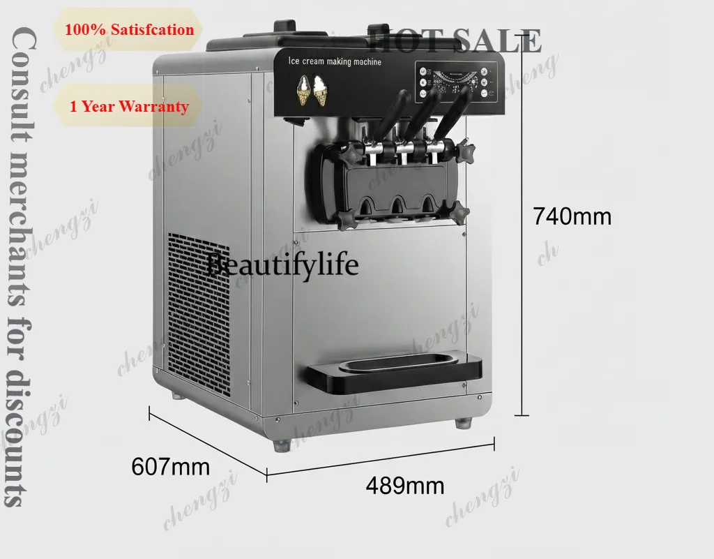 

A81 ColdLink CL- D Commercial Soft Serve Ice Cream Machine Frozen Yogurt Sorbet Maker 1500W Air Cooled 110/220V for Shop Cafe Mi
