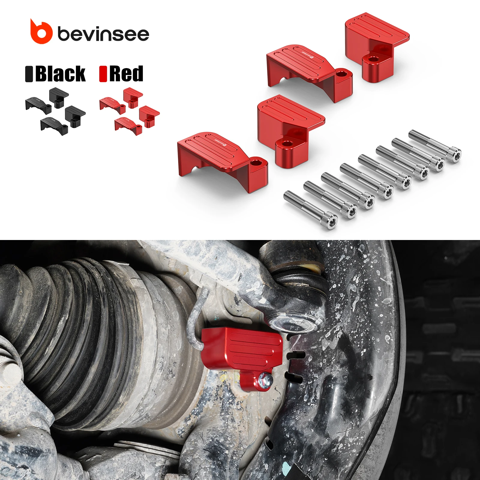 

BEVINSEE ABS Guards Aluminium for Toyota 4Runner 2015-2024, Replace for 89413-0C011