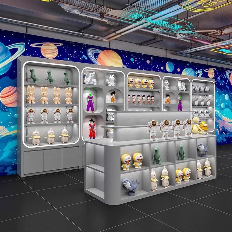 custom.Nakashima Custom Wood Display Cabinet LED-Lit Animation City Toy Showcase Hand Exchange Playgrounds Showcases
