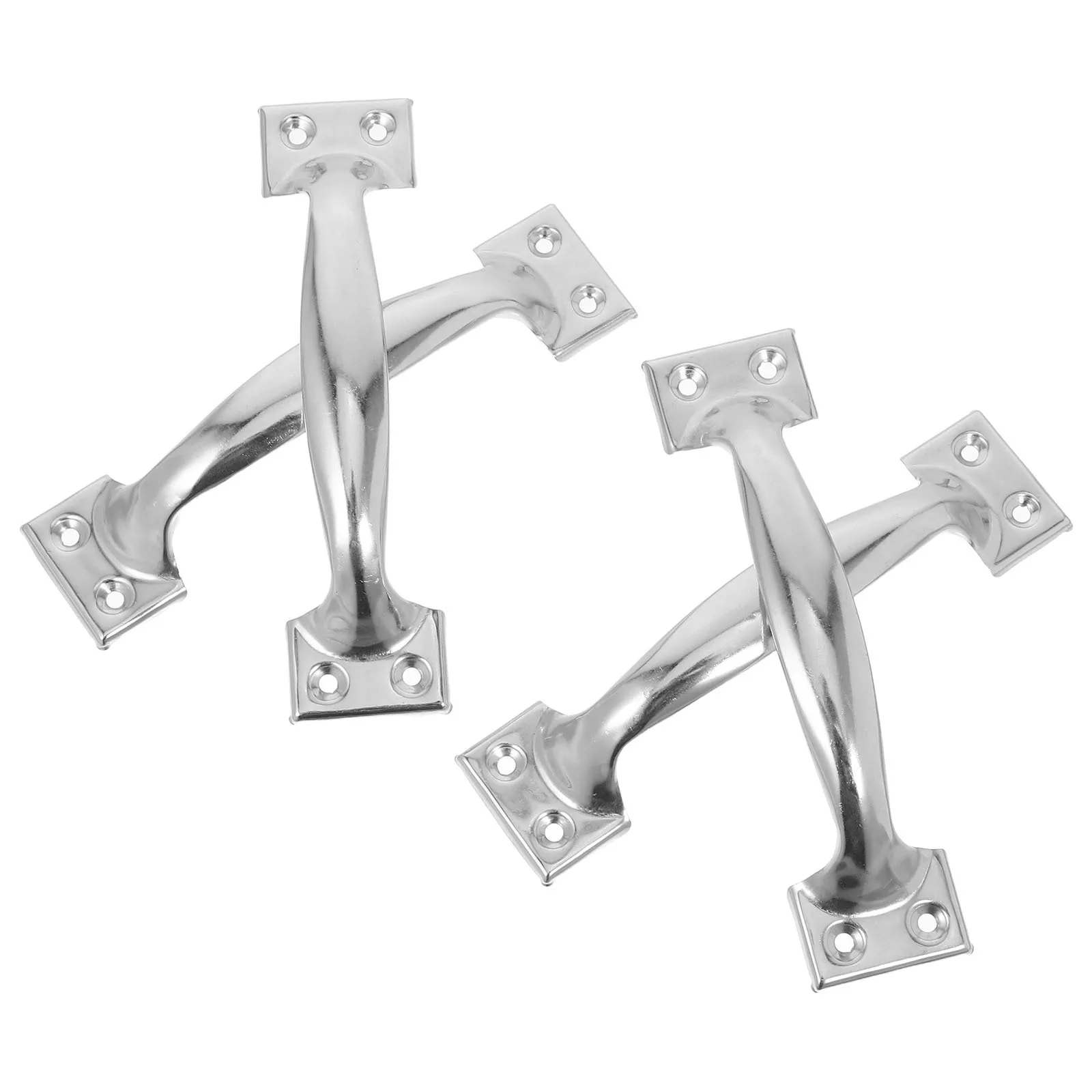 

4pcs Stainless Steel Heavy Duty Pull Handle For Exterior Entry Gate Garden Barn Doors Cabinet Wardrobe Drawer Handles