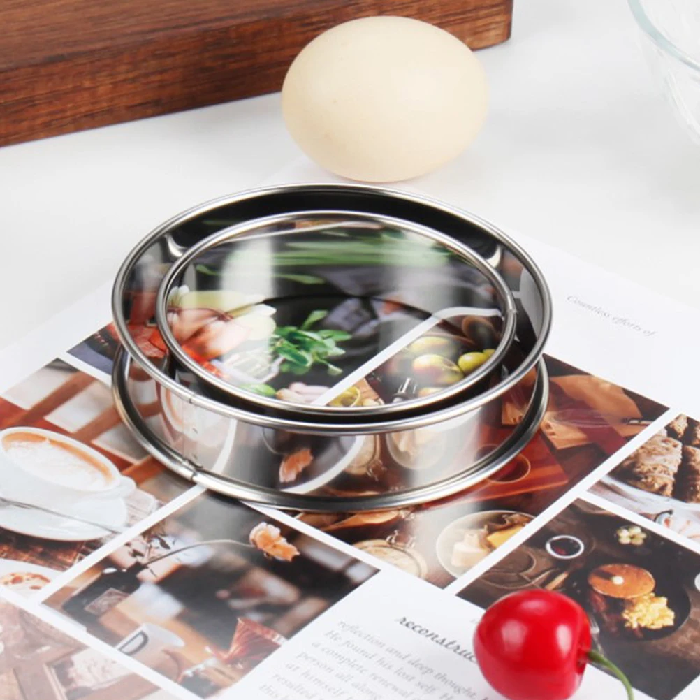 

3 Pcs Stainless Steel Pizza Saucing Ring Practical Size Easy to Clean Baking Tool for Home Dessert Shop Bakery Hotel Restaurant