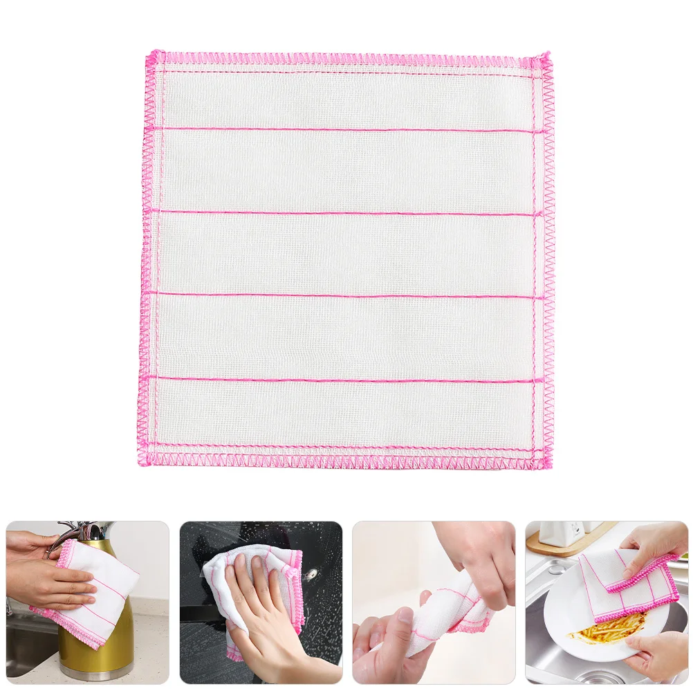 

10Pcs Kitchen Reusable Cotton Dishcloths Super Absorbent Soft Wash Cloth Multipurpose Dish Towels