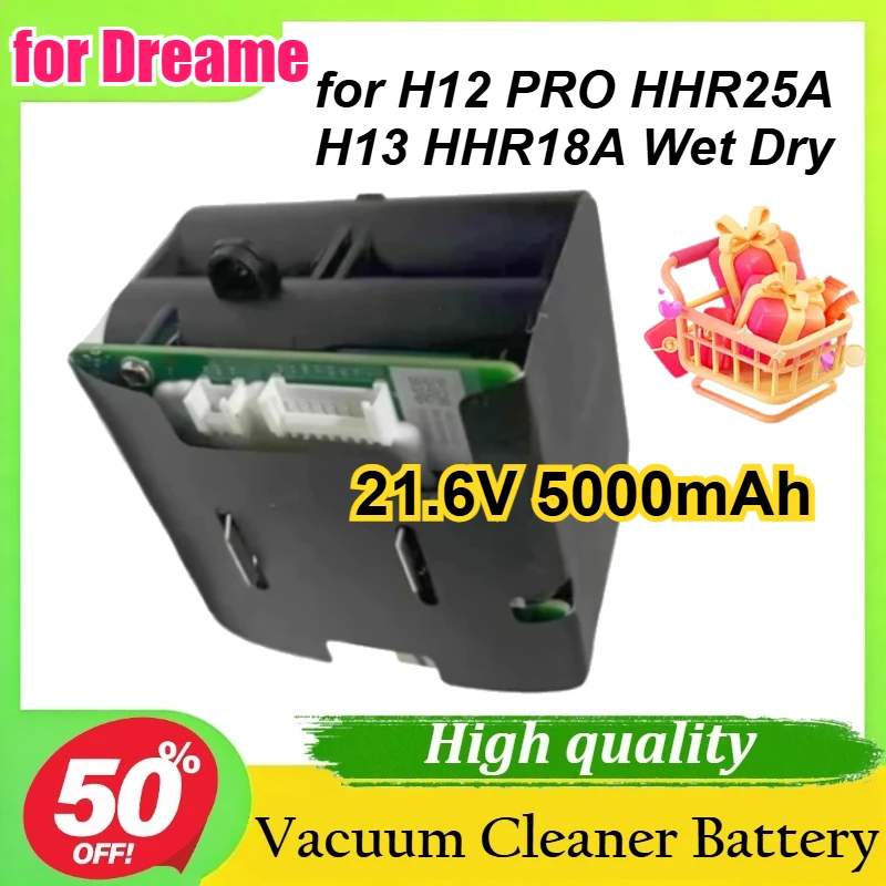 

21.6V 5000mAh for Dreame H12 PRO HHR25A H13 HHR18A Wet Dry Vacuum Cleaner Lithium Battery