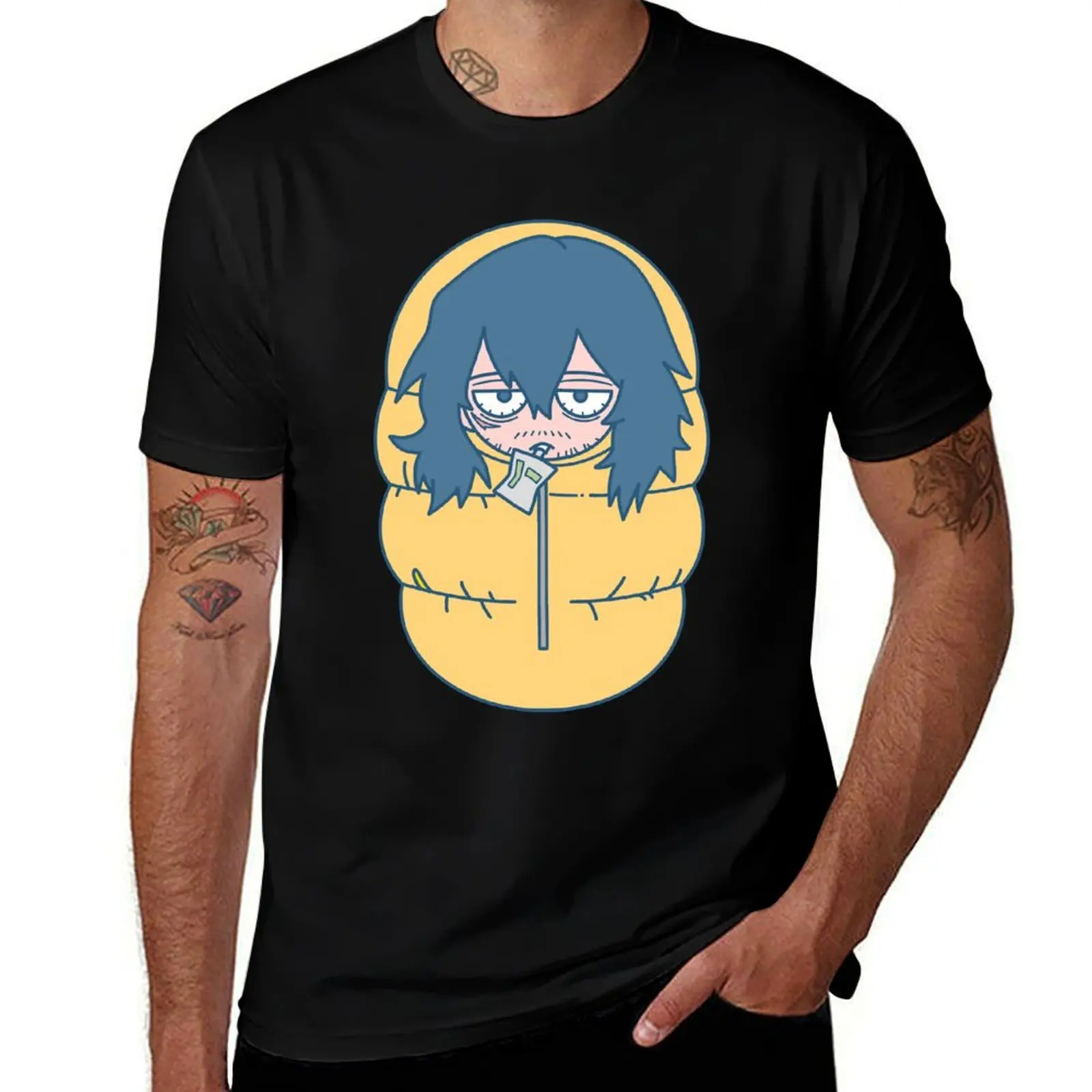 Mens Best Aizawa Sensei Sleeping Bag Gifts For Movie Fans T-Shirt Big and Tall Basic Tee Shirt T-Shirt