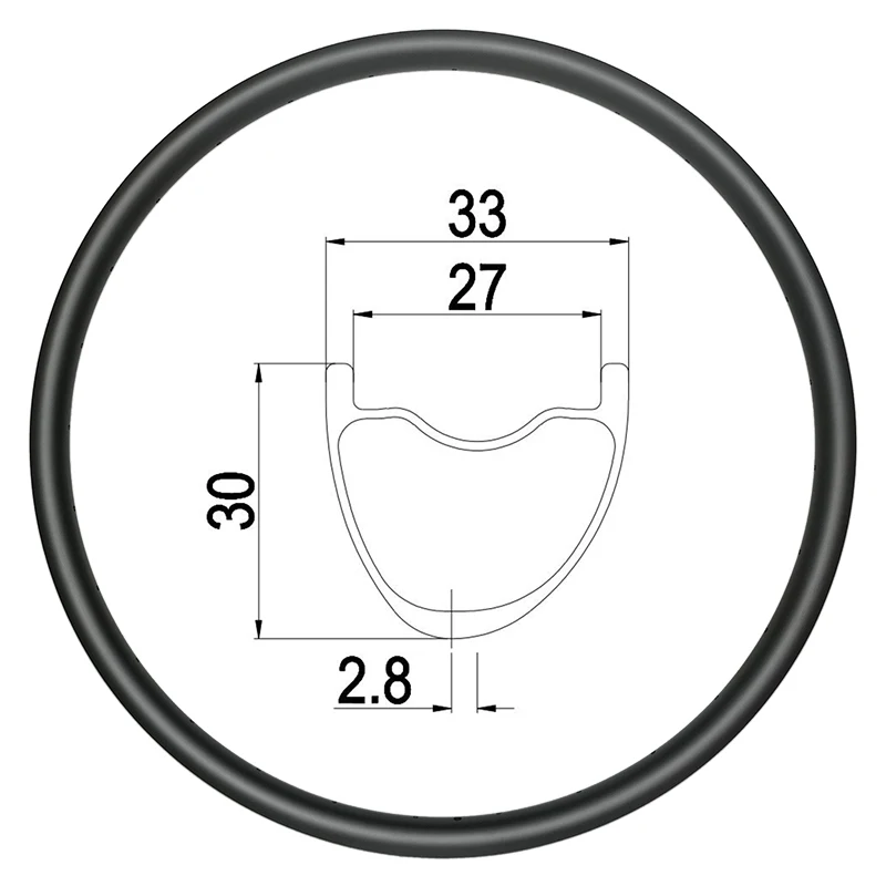 Asymmetry 29er MTB Bike XC Boost Trail Carbon Rim 33mm 30mm Disc Tubeless Clincher 650b Mountain Bicycle Wheel 24h 28h 32h 36h