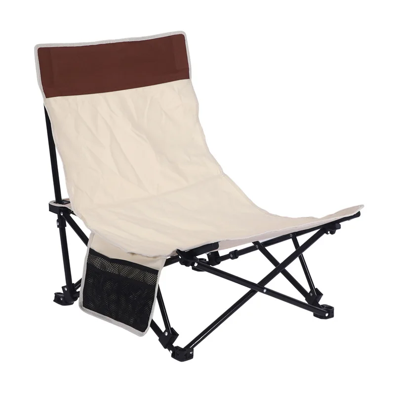 Outdoor Folding Lounge Chair Portable Ultra Light Fishing Chair Beach Camping Low Chair Backrest Chair New