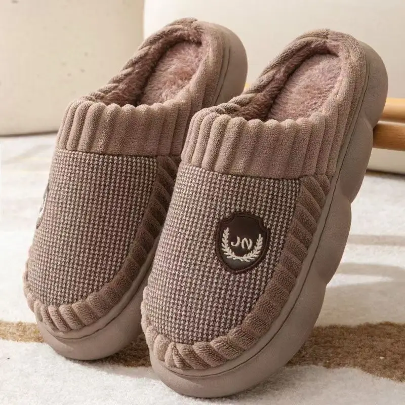 

Winter Men's Slippers Indoor Mens Cotton Shoes Comfortable Non Slip Plush Slippers Keep Warm Men Shoes Hot Sale Zapatos De Mujer