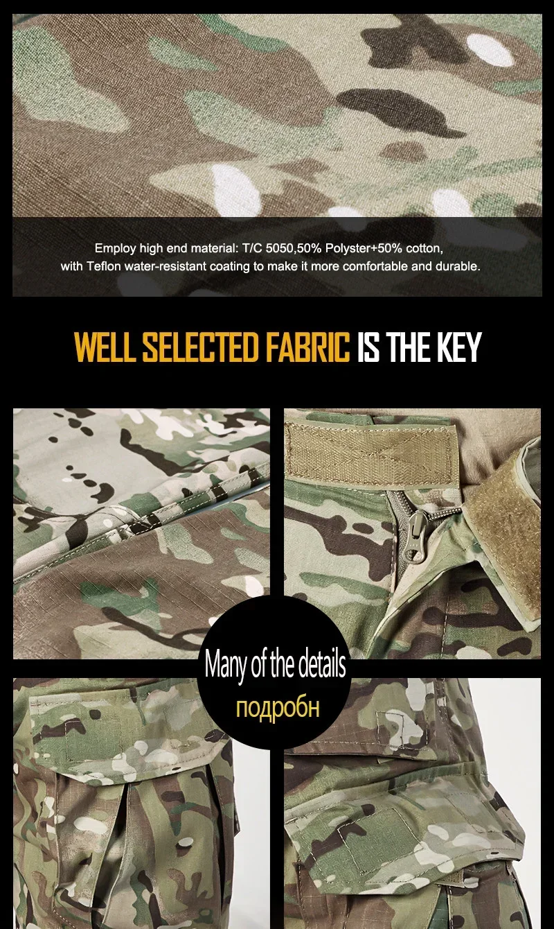 Gen2 Taktische Hose Kampfhose Herren Flex Stretch Arbeitshose Cargo-Hose Outdoor-Trainings-Trekking-Jagdhose – Detail 5