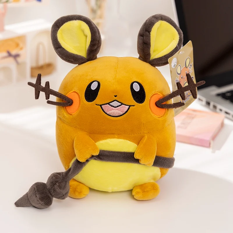 Original Pokemon Kawaii Dedenne Stuffed Toys Cartoon&Cute Electric Mouse Plush Dolls Plushier Throw Pillow Birthday Gift For Kid